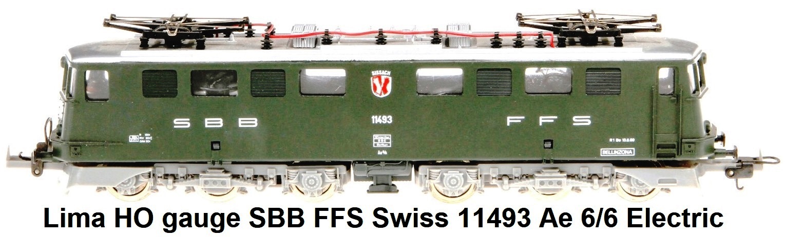 Lima HO gauge SBB FFS Swiss 11493 Ae 6/6 electric locomotive