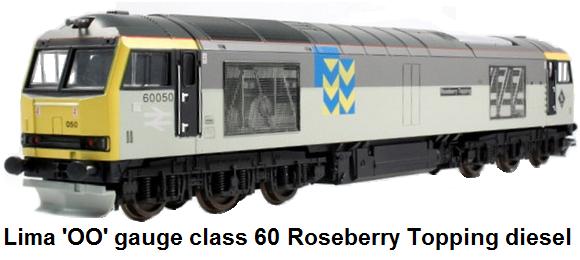 Lima 'OO' gauge class 60 050 Roseberry Topping diesel loco