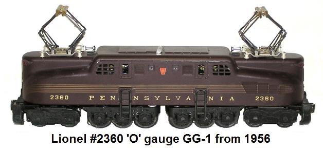 Lionel #2360 'O' gauge GG_1 Electric Outline Locomotive from 1956
