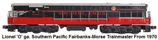 Lionel MPC 'O' gauge Southern Pacific Fairbanks-Morse Trainmaster Black Widow circa 1970