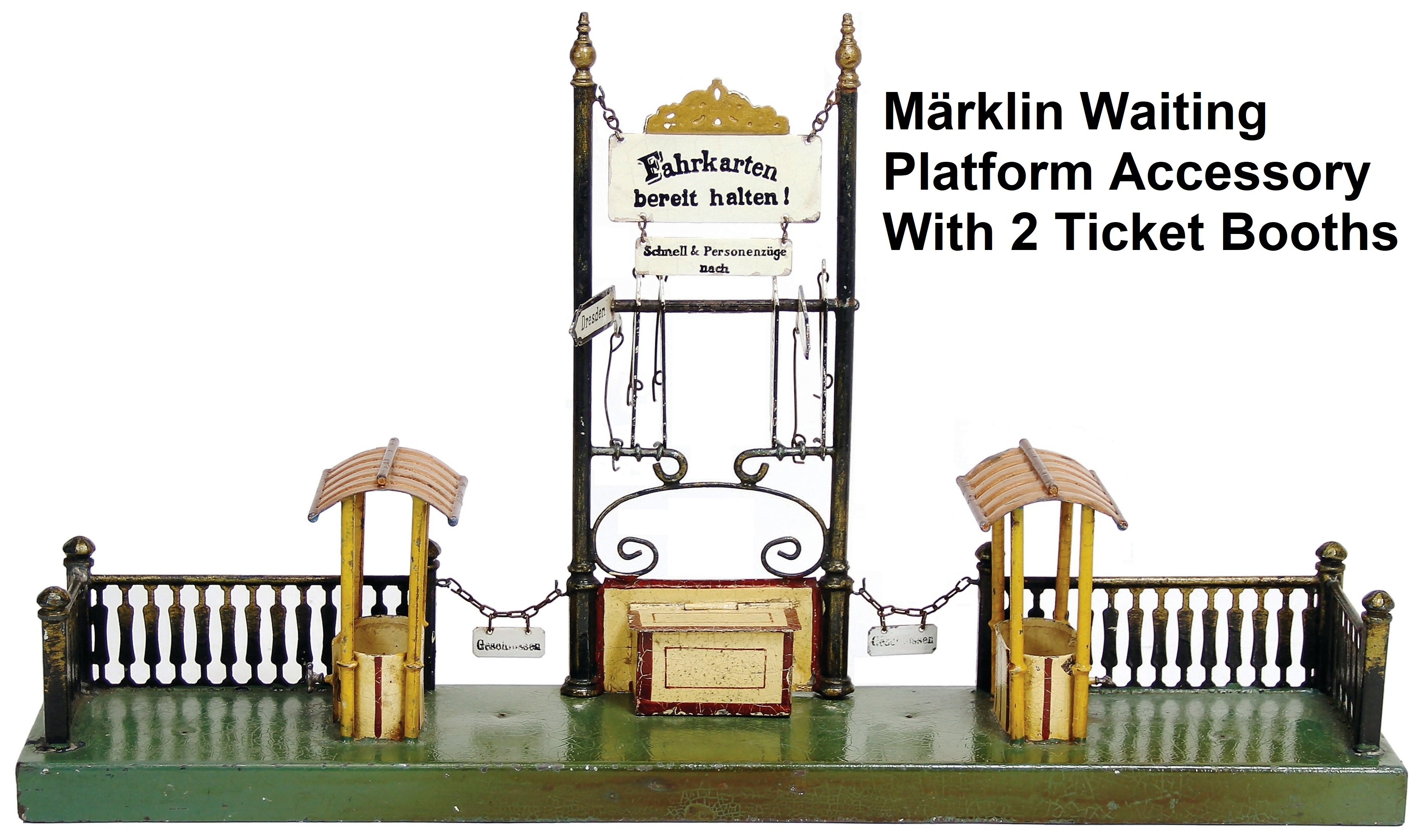 Märklin waiting platform accessory with 2 ticket booths