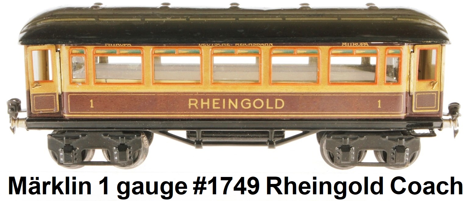 Märklin 1 gauge #1749 Rheingold coach