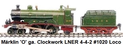 Märklin 'O' gauge #1020 Clockwork LNER Atlantic 4-4-2 loco
