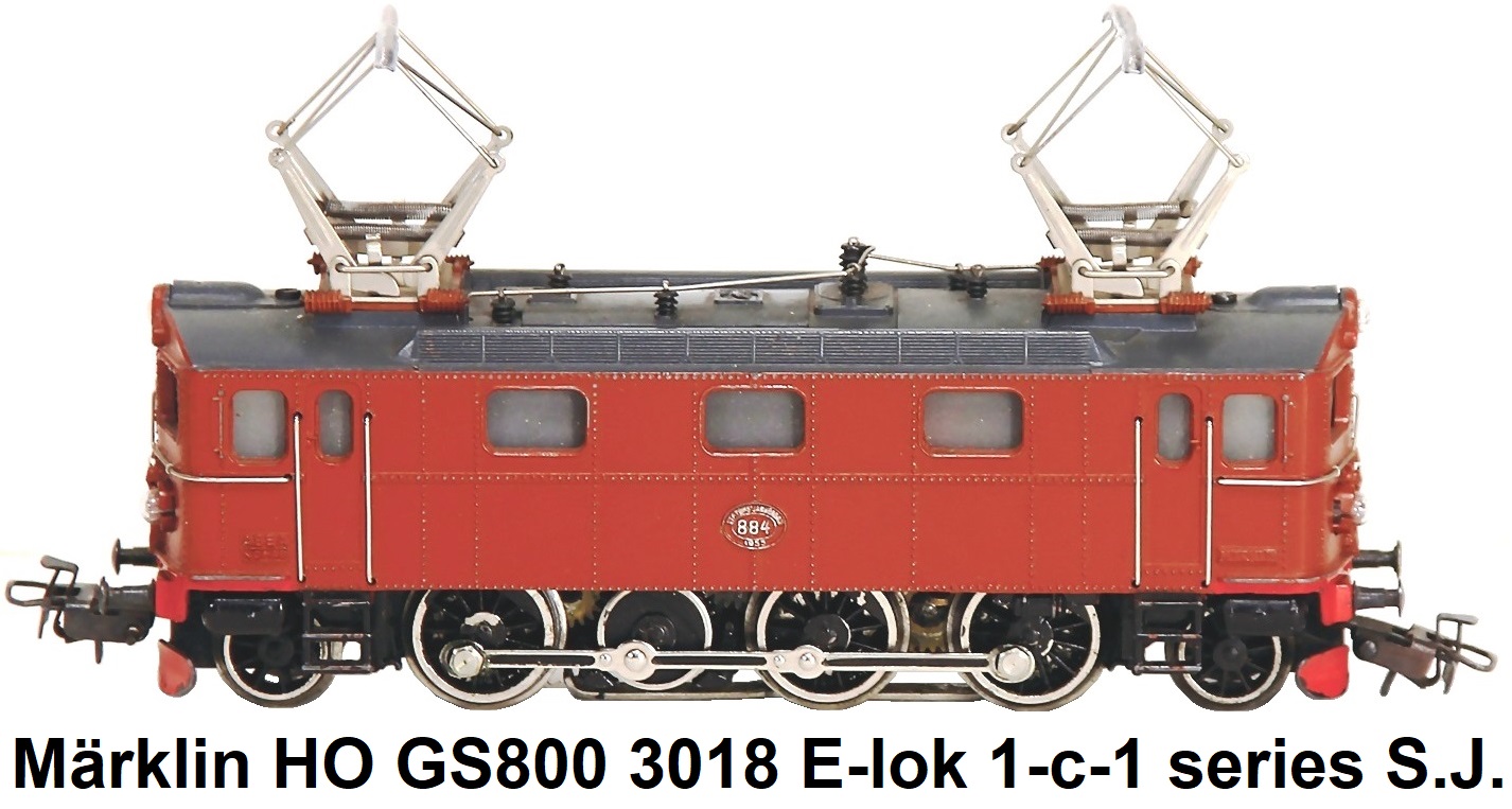 Märklin HO gauge GS800 3018 E-lok 1-c-1 series S.J.
