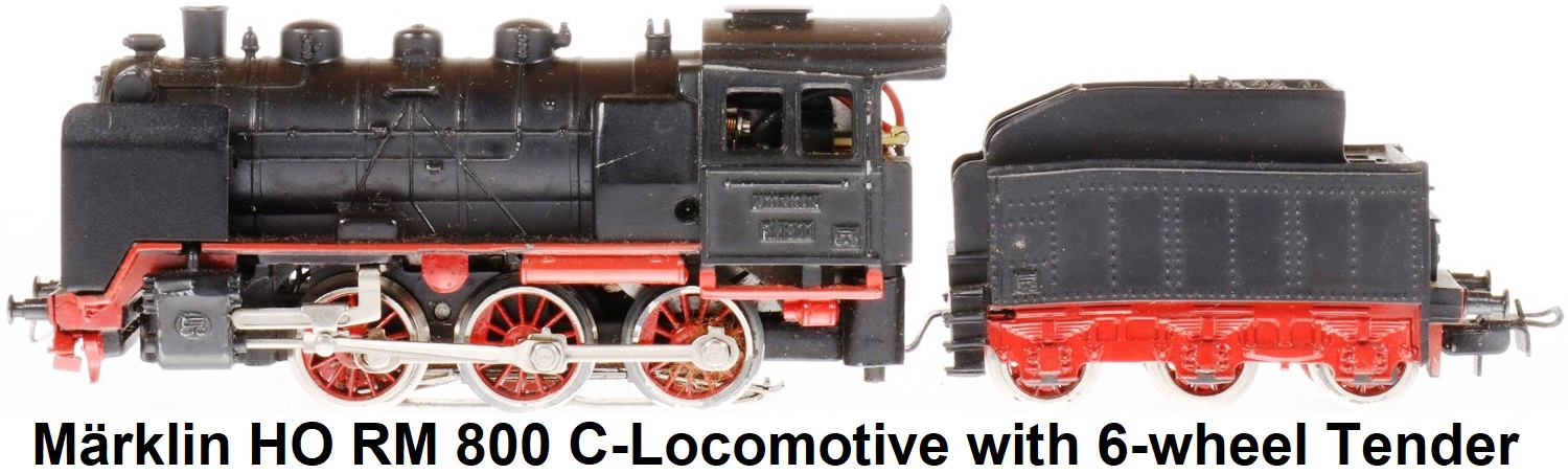 Märklin HO gauge RM 800 C-Locomotive with 6-wheel Tender