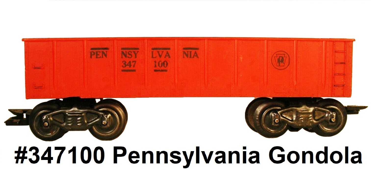 Marx 'O' gauge #347100 Pennsylvania RR Plastic gondola made 1952-73