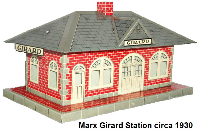 Marx tinplate #2960 lithographed Girard Station circa 1930