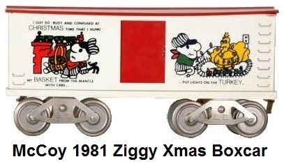 McCoy Christmas Gift Car Standard gauge 1981 boxcar