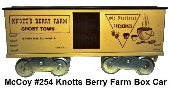 McCoy Standard gauge #254 Knott's Berry Farm Ghost Town boxcar made 1966-67