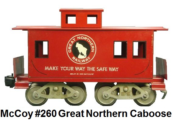 McCoy Standard gauge #260 Great Northern Red Caboose