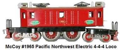 McCoy 4-4-4 Standard gauge Electric Outline Locomotive