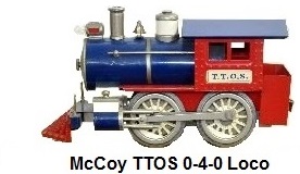 McCoy TTOS 0-4-0 Little Chief Standard gauge Steam Outline Locomotive