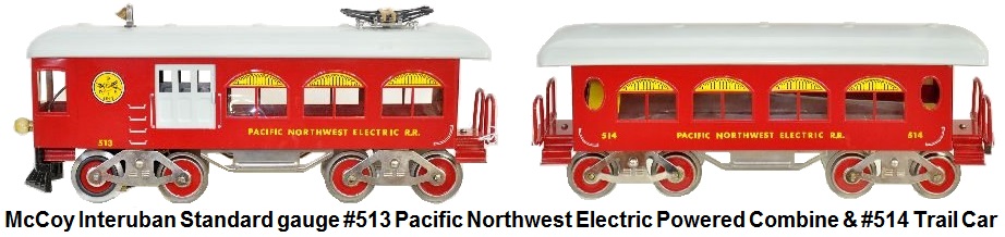 Mccoy Interuban Pacific Northwest Electric powered combine with matching trail car