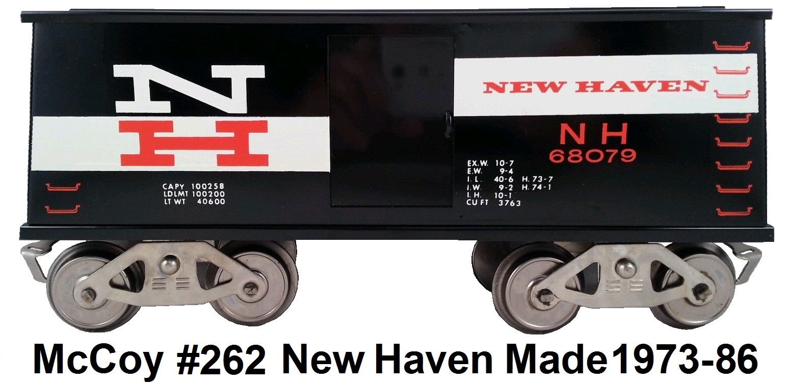 McCoy Standard gauge #262 New Haven Box Car numbered 68079 made 1973-86