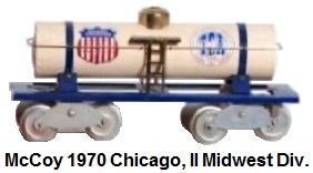 McCoy 1970 16th TCA Convention Standard gauge tank car representing the Midwest Division in Chicago Illinois