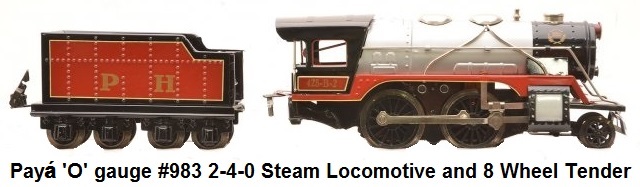 Payá 'O' gauge #983 steam loco and tender