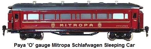 Paya 'O' gauge Mitropa schlafwagen