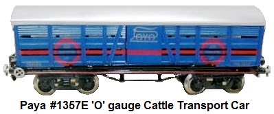 Payá 'O' gauge Cattle Transport Car