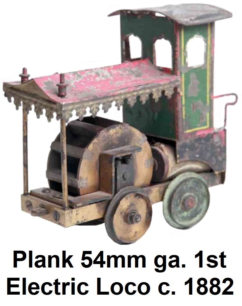 First electric train in 54mm gauge by Ernst Plank from 1882