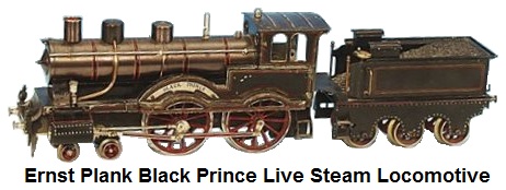 Ernst Plank Black Prince live-steam locomotive and tender