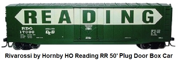 Rivarossi by Hornby HO scale Reading RR 50' Plug Door Box Car HR6368 #17068