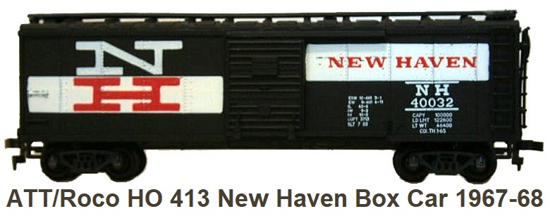 Roco manufactured HO gauge ATT 413 New Haven box car made 1967-1968