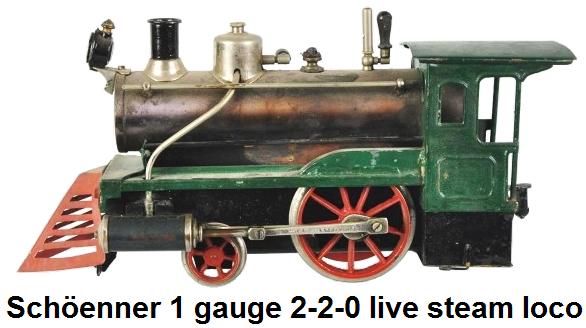 Schöenner 1 gauge 2-2-0 Live Steam Train Engine