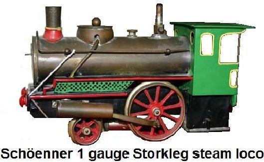Schöenner Storkleg live steam locomotive in gauge 1