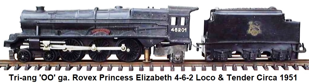 Tri-ang 'OO' gauge Rovex Princess Elizabeth loco second version with plunger pickup