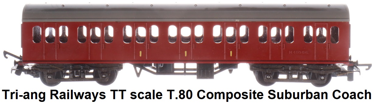 Tri-ang Railways TT scale T.80 composite suburban coach
