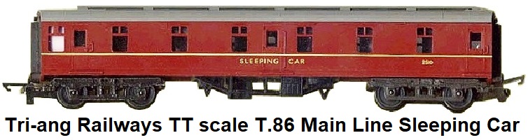Tri-ang Railways TT scale T.86 Main Line Sleeping Car