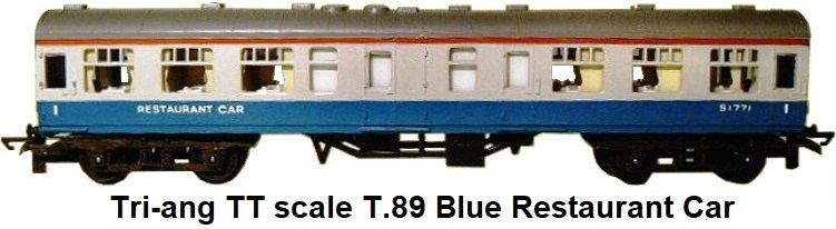 Tri-ang Railways TT scale T.89 Blue Restaurant car
