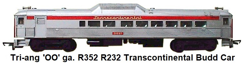 Tri-ang Railways 'OO' gauge R352 R232 Transcontinental Budd car