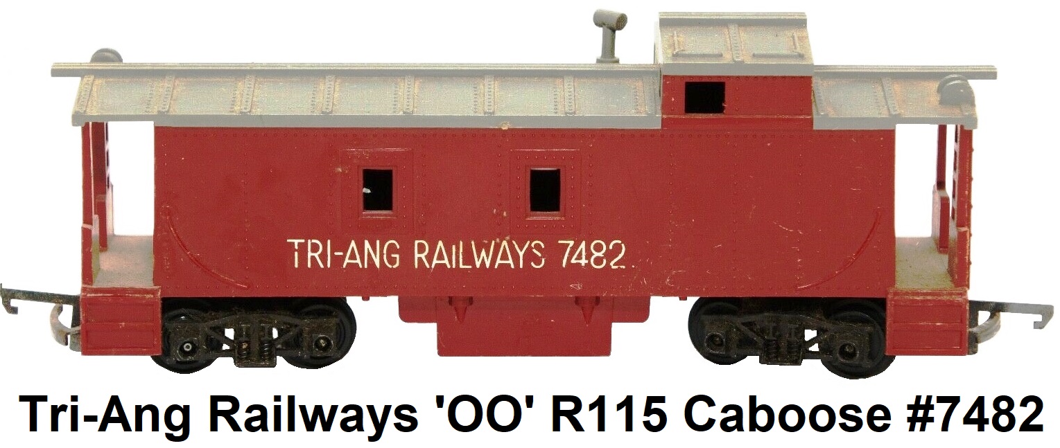 Tri-ang Railways 'OO' gauge R115 Maroon Caboose #7482