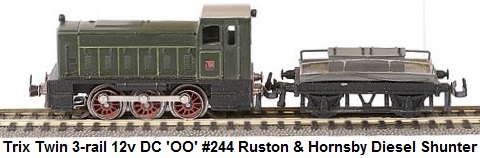 Trix Twin Railways 'OO' gauge Trix Twin 3-rail 12v DC #244 Ruston & Hornsby Diesel Shunter