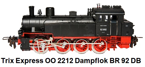 Trix Express 2212 Dampflok BR 92, DB