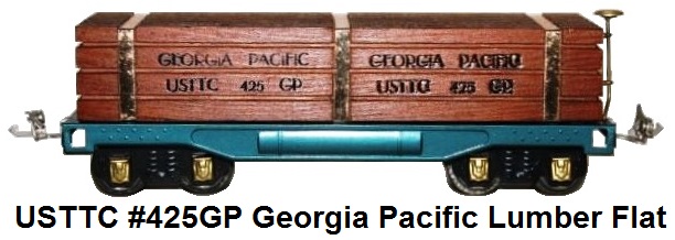 USTTC #425GP Georgia Pacific flat car, with lumber load made 1977