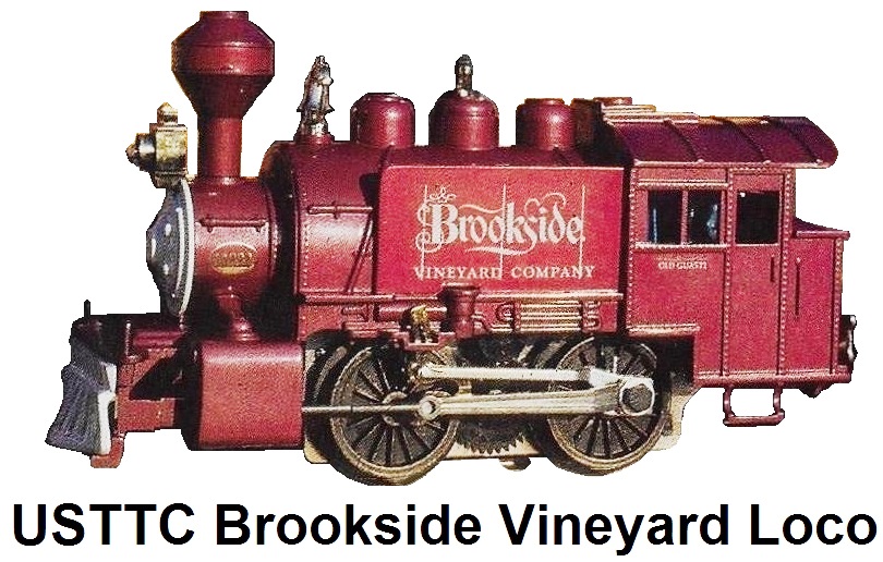 USTTC Brookside Vineyard Company 0-4-0T Steam Loco refinished from Lionel #8209 circa 1976-77