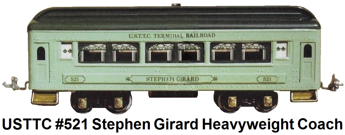 USTTC #521 Terminal Railroad Stephen Girard Heavyweight Coach