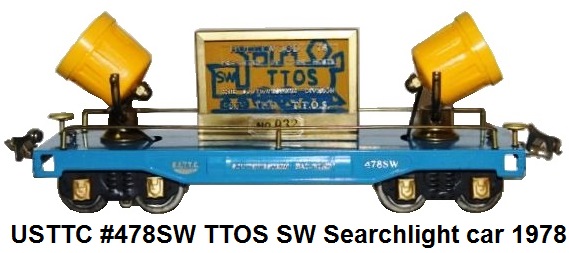 USTTC #478SW TTOS SW Division Searchlight car made 1978