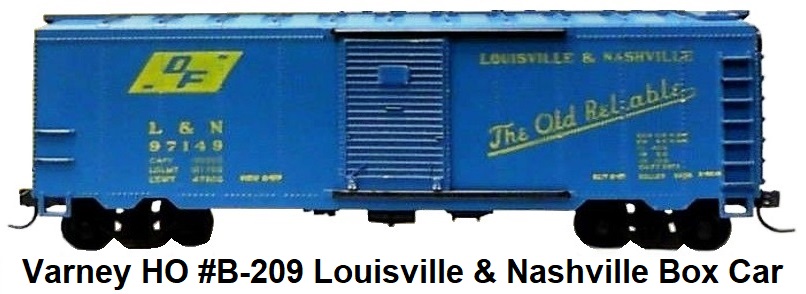 Varney HO #B-209 Louisville & Nashville 40' Steel Box Car