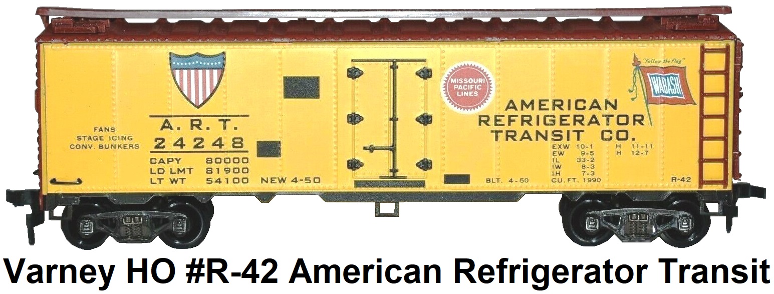 Varney HO Kit-built #R-42 ART American Refrigerator Transit 40' Steel Reefer car