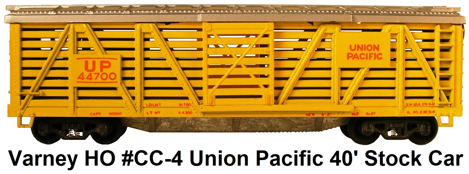 Varney HO #CC-4 Union Pacific 40' Stock Car