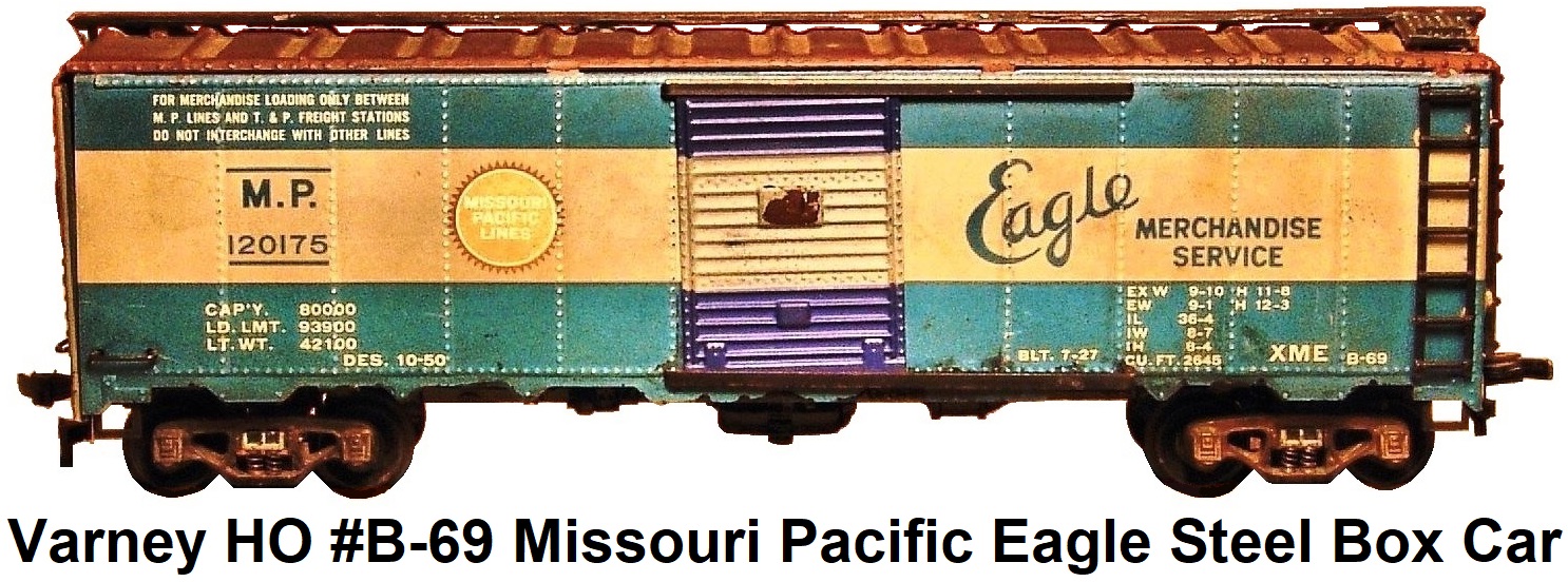 Varney HO #B-69 Missouri Pacific Eagle Merchandise Service 40' Steel Box Car