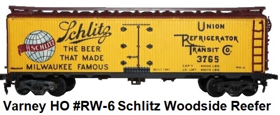 Varney HO #RW-6 Metal Schlitz Beer Woodside billboard Reefer kit