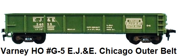 Varney HO #G-5 Elgin Joliet & Eastern E.J.& E. #34655 Chicago Outer Belt Gondola