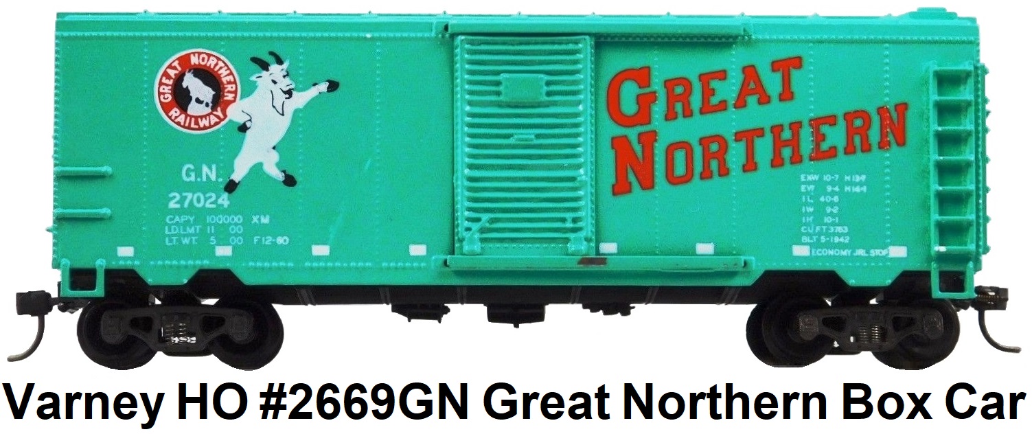 Varney HO #2669 GN Great Northern 40' Box Car #27024 RTR