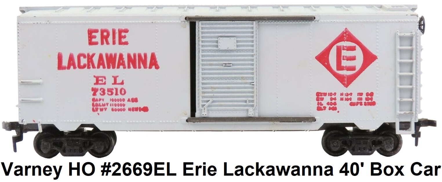 Varney HO #2669 EL Erie Lackawanna 40' Box Car #73510 RTR