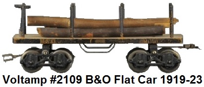 Voltamp 2 inch gauge #2109 B&O flat car 1919-1923
