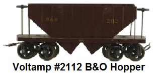Voltamp 2 inch gauge #2112 B&O coal hopper car